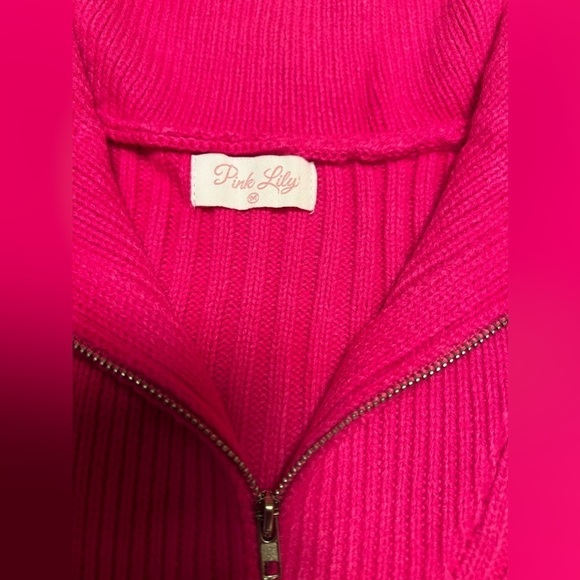 Pink Lily Sweater Hot Pink Size Medium - Picture 3 of 4